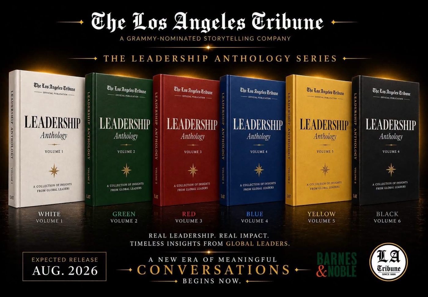 The Leadership Anthology, The Los Angeles Tribune — six-volume anthology cover set