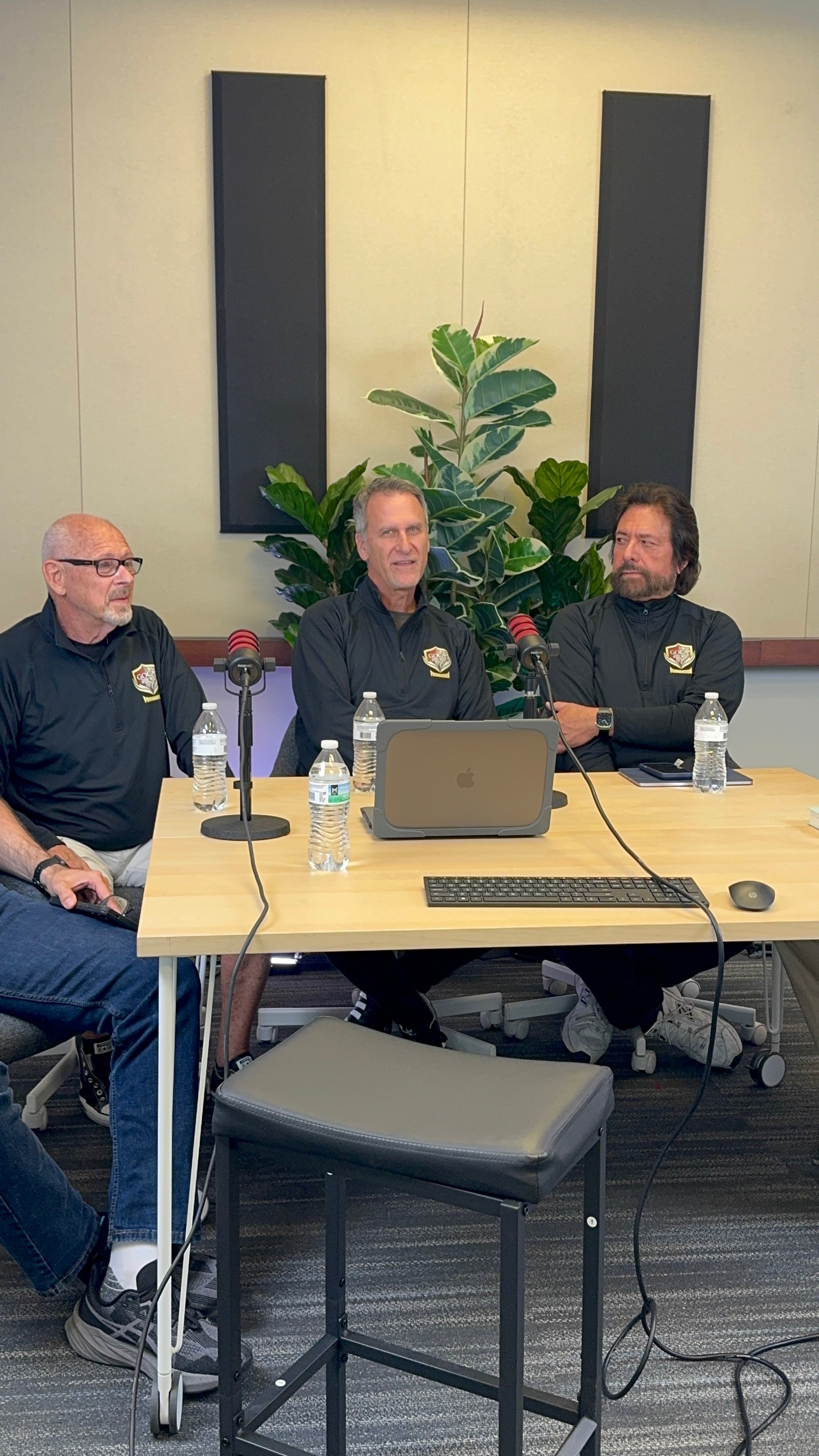 Dennis Bonilla recording a GOCA podcast conversation with colleagues