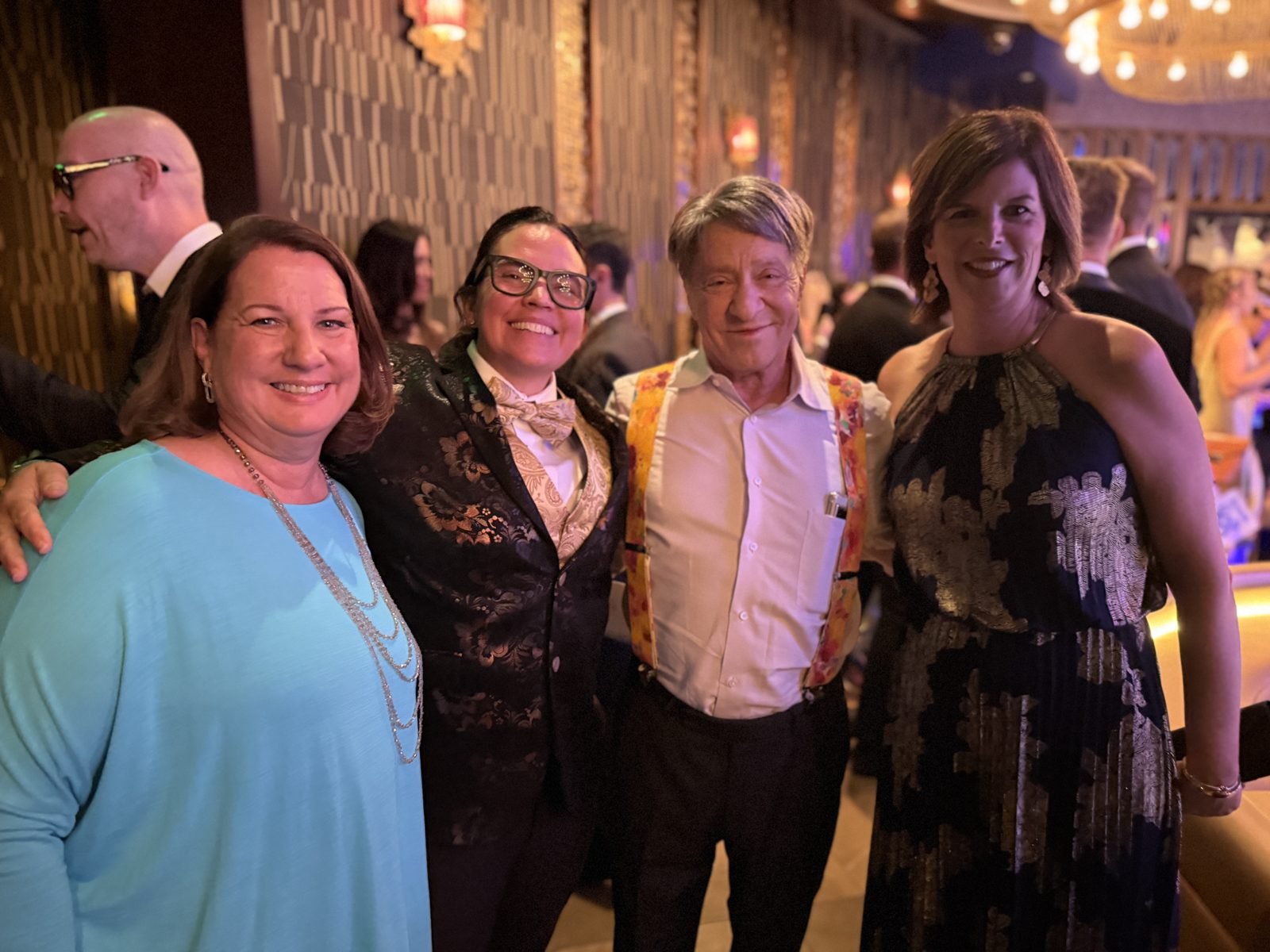 Dennis Bonilla with a group of colleagues at the Aoki Gala reception